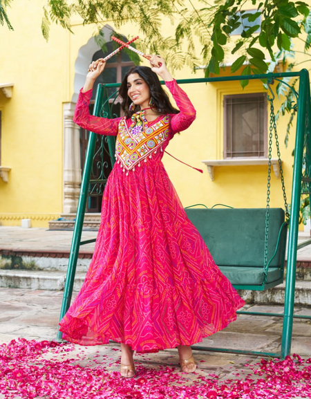 Navratri Traditional Indian Women Gown Dress mahezon