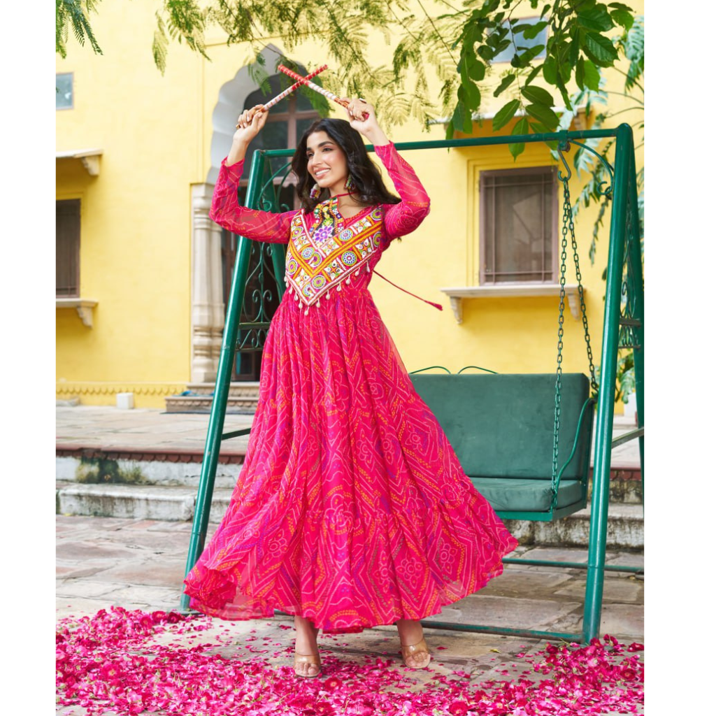 Navratri Traditional Indian Women Gown Dress mahezon