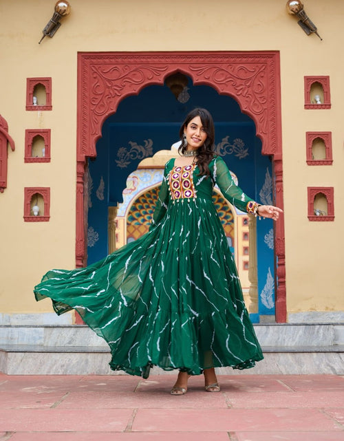 Load image into Gallery viewer, Navratri Traditional Indian Leheriya Women Gown Dress mahezon
