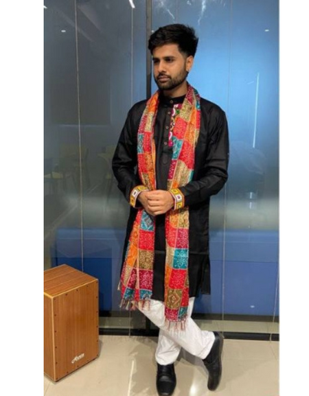 Navratri Traditional Stylish Men Kurta Dupatta mahezon