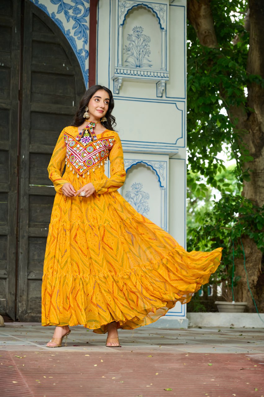 Navratri Traditional Indian Women Gown Dress mahezon