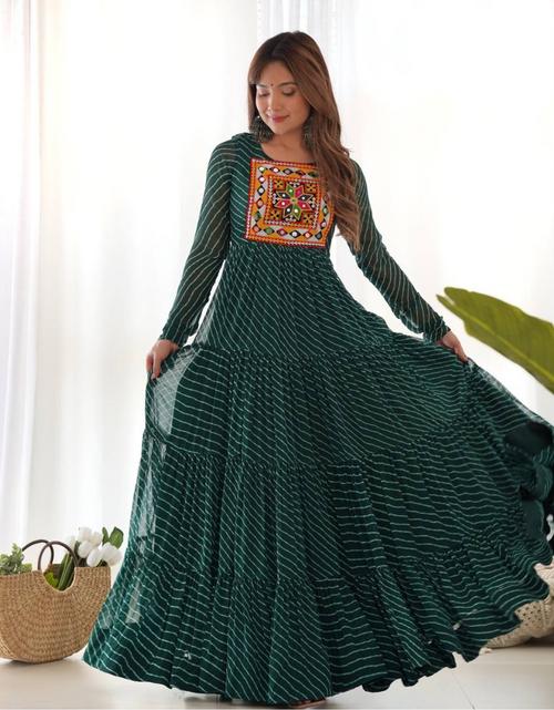 Load image into Gallery viewer, Navratri Women’s Anarkali Gown Dress mahezon
