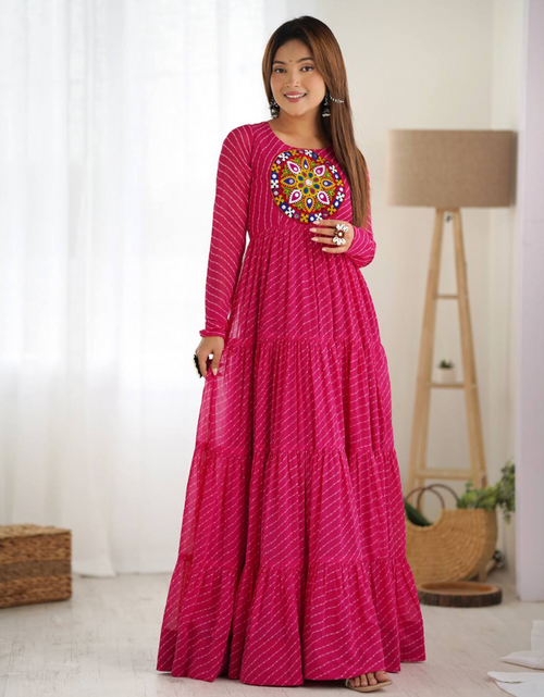 Load image into Gallery viewer, Navratri Women’s Anarkali Gown Dress mahezon
