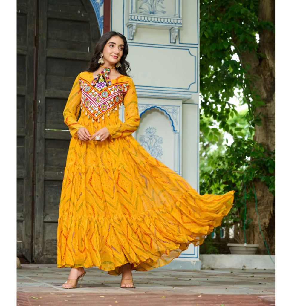 Navratri Traditional Indian Women Gown Dress mahezon