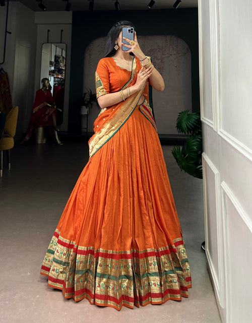 Load image into Gallery viewer, Festive Paithani Women’s Lehenga Blouse Dupatta mahezon
