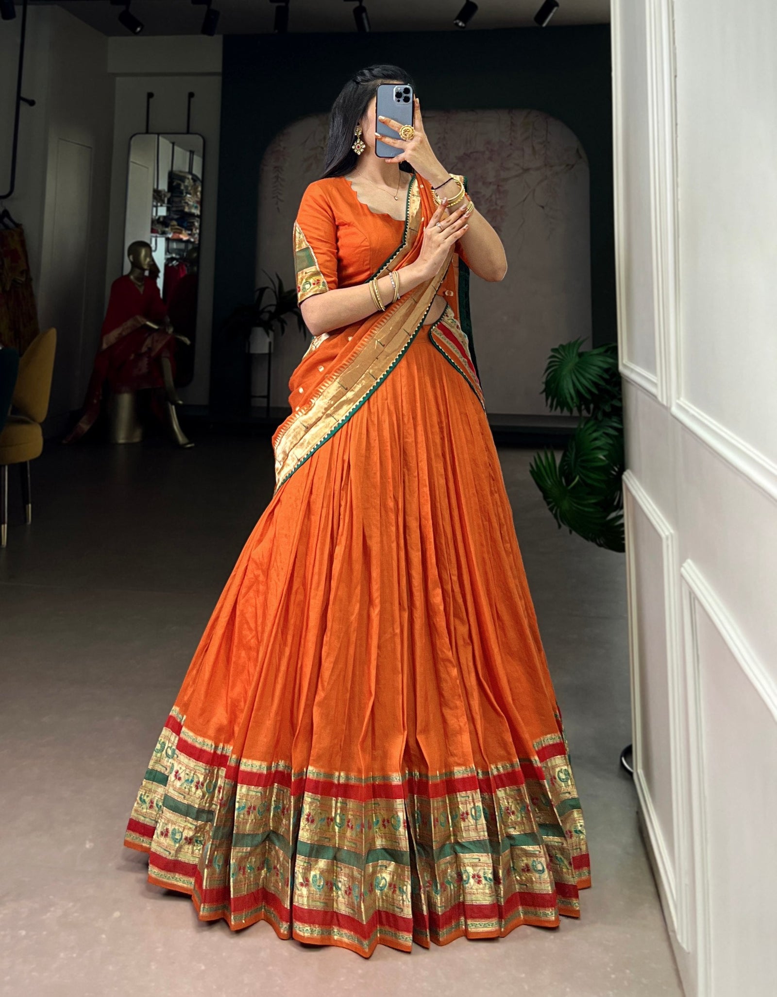 Festive Paithani Women’s Lehenga Blouse Dupatta mahezon