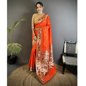 Festive Special Paithani Lichi Silk Saree mahezon
