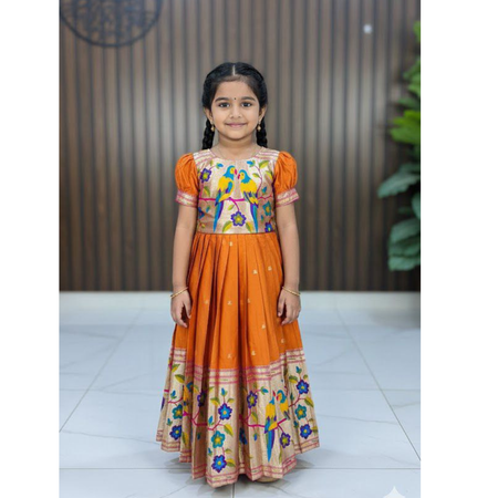 Paithani Festive Kids Girls Gowns