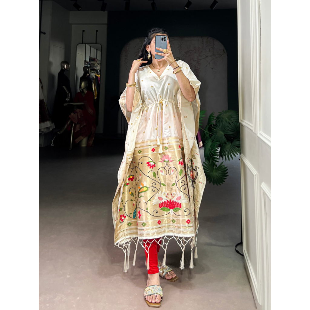 Paithani Jacquard Women Kaftan mahezon