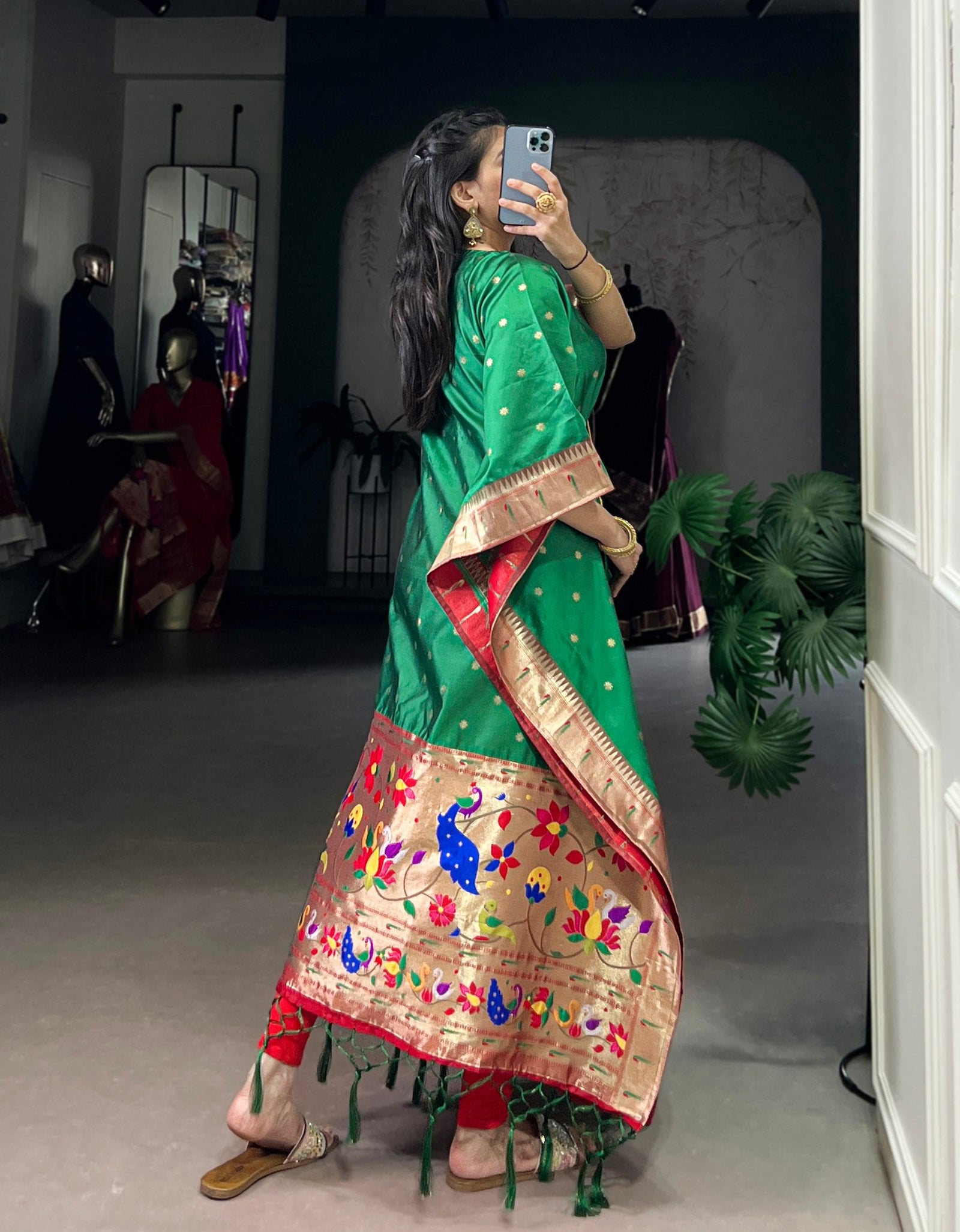 Paithani Jacquard Women Kaftan mahezon