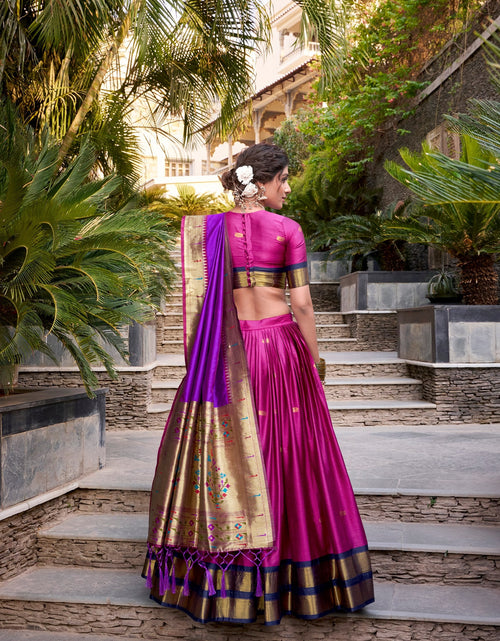 Load image into Gallery viewer, Paithani Women’s Lehenga Choli Dupatta for Wedding Reception Party mahezon
