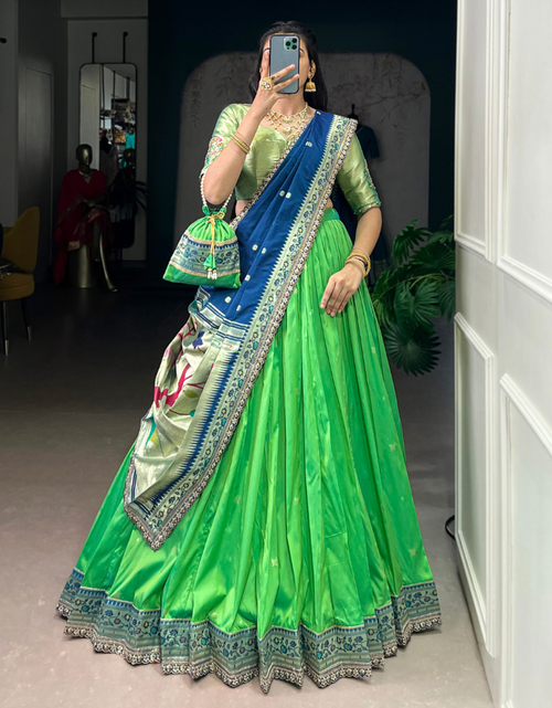 Load image into Gallery viewer, Paithani Women’s Lehenga Blouse Dupatta mahezon
