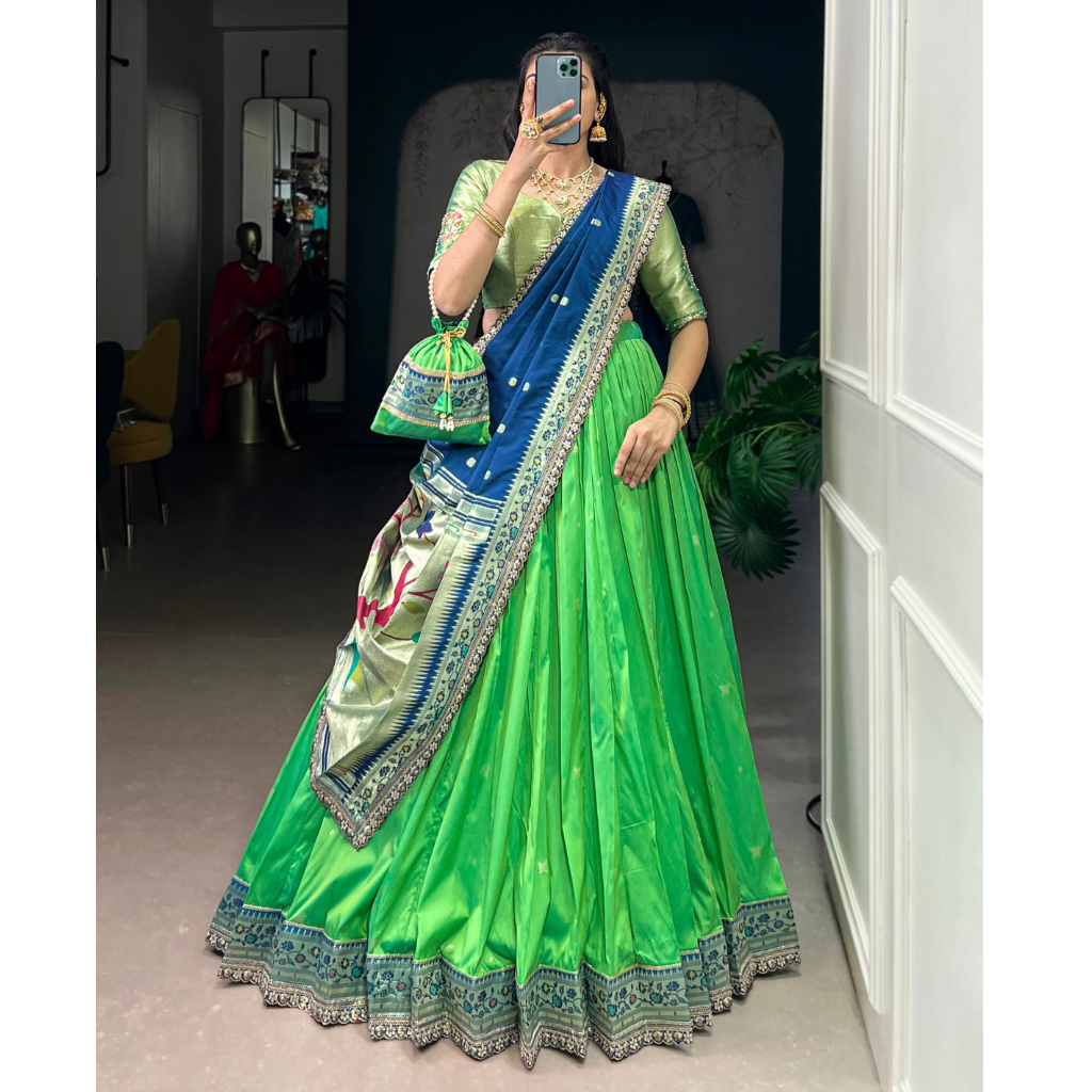 Paithani Women’s Lehenga Blouse Dupatta mahezon