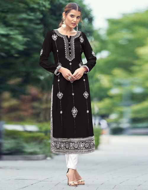 Load image into Gallery viewer, Party Wear Lucknowi Women Kurta Pant Suit mahezon
