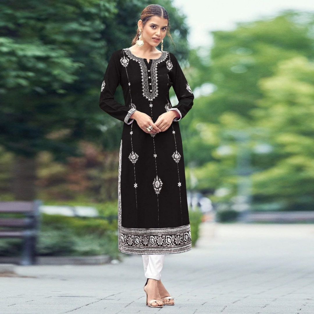 Party Wear Lucknowi Women Kurta Pant Suit mahezon