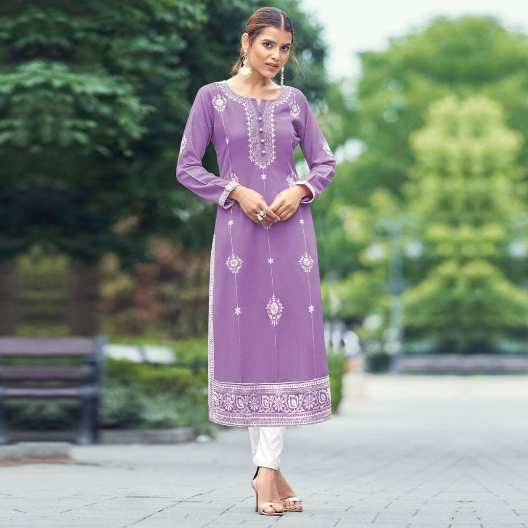 Party Wear Lucknowi Women Kurta Pant Suit mahezon