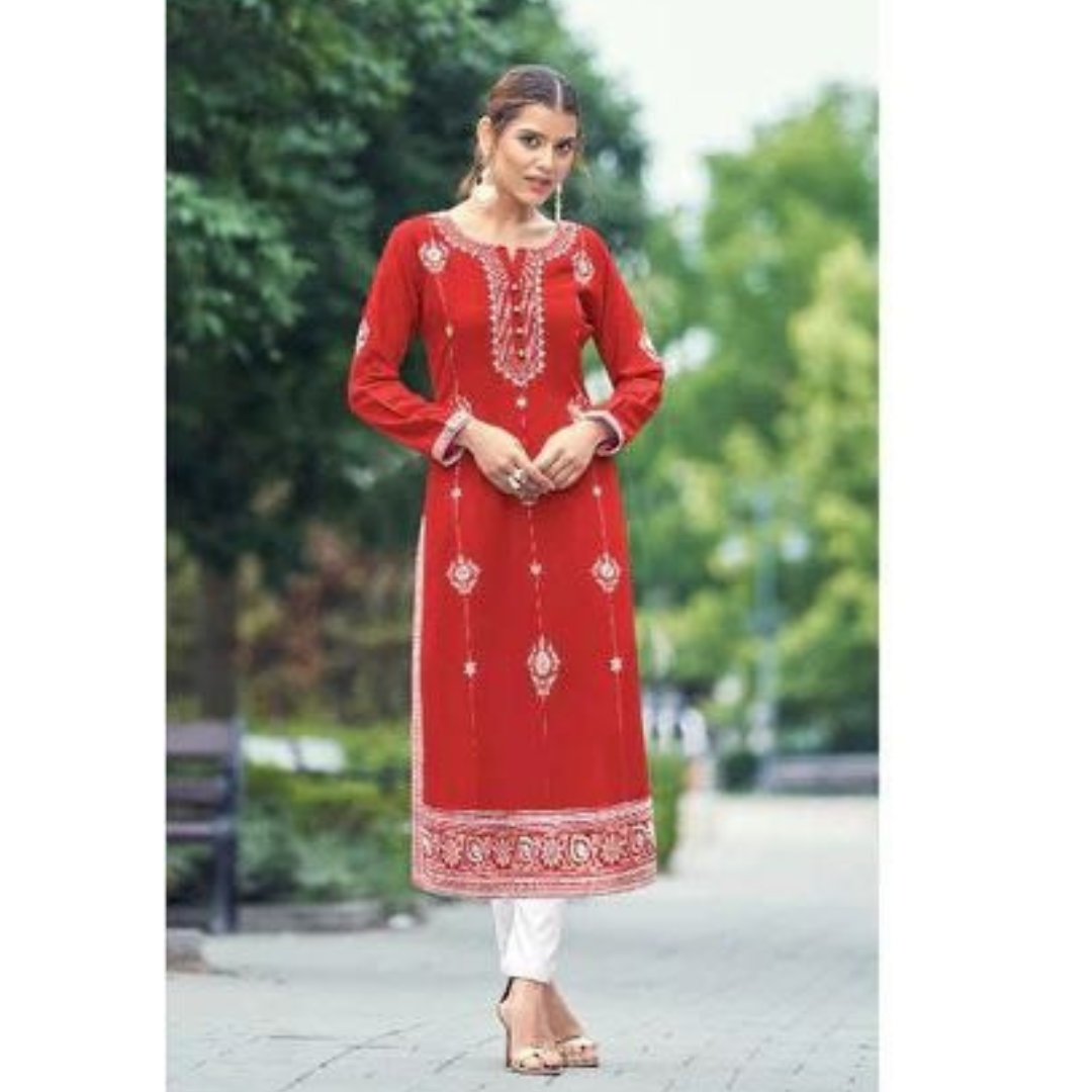 Party Wear Lucknowi Women Kurta Pant Suit mahezon