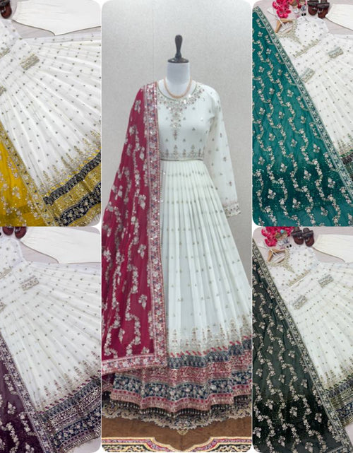 Load image into Gallery viewer, Party Wear Designer Embroidery Sequin Women Gown Dupatta Suit mahezon
