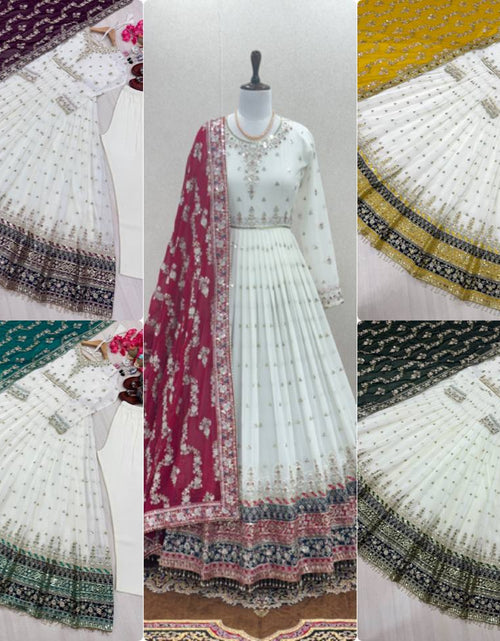 Load image into Gallery viewer, Party Wear Designer Embroidery Sequin Women Gown Dupatta Suit mahezon
