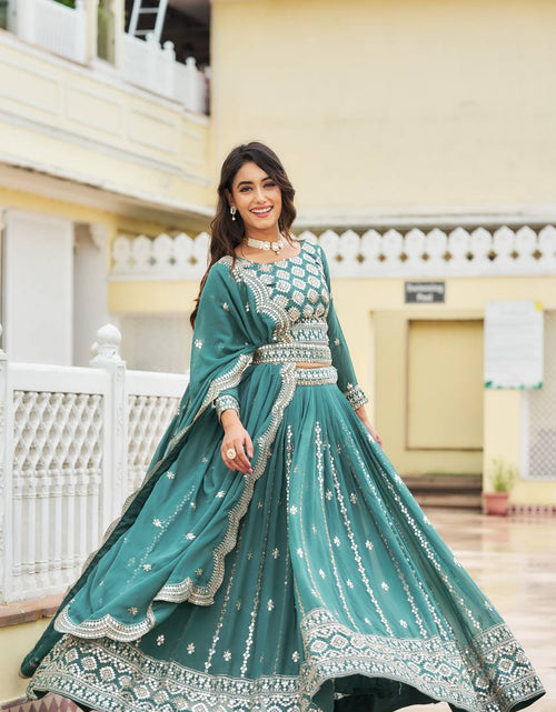 Load image into Gallery viewer, Festive Designer Ethnic Embroidery Sequence Women Lehenga Choli Dupatta mahezon
