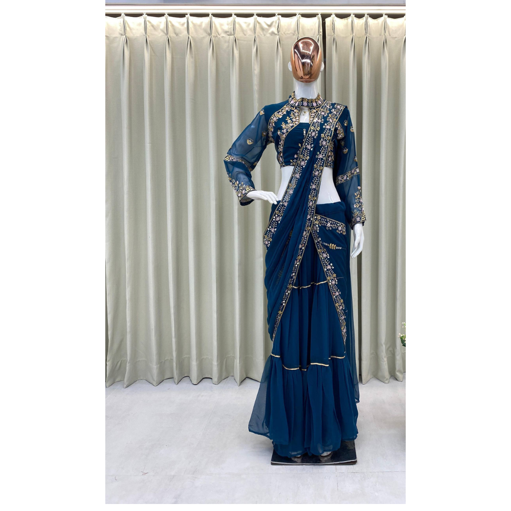 Party Wear Ready to wear Lehenga Saree mahezon