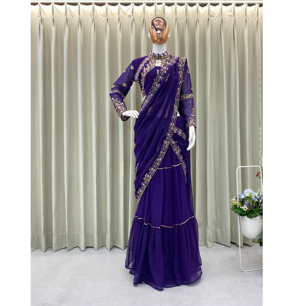 Party Wear Ready to wear Lehenga Saree mahezon