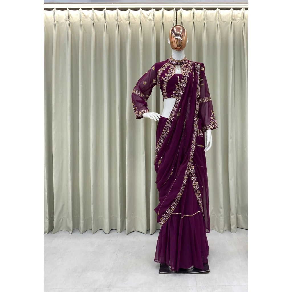 Party Wear Ready to wear Lehenga Saree mahezon