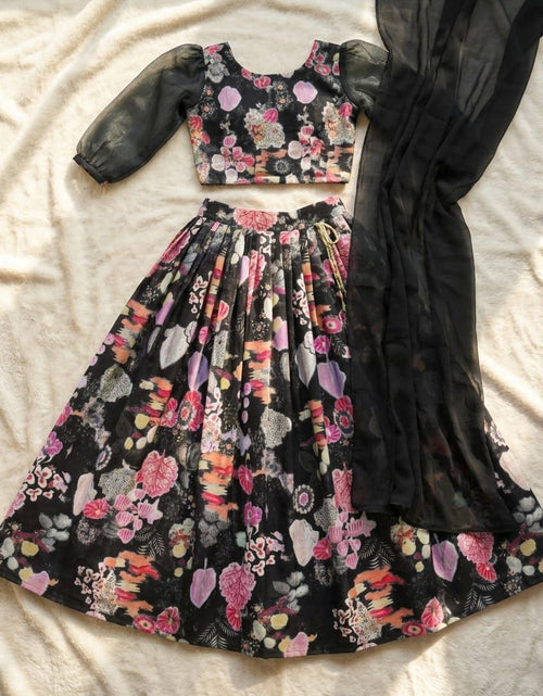 Load image into Gallery viewer, Stylish Readymade Girl Kids Lehenga Blouse Dupatta mahezon
