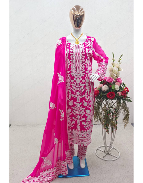 Load image into Gallery viewer, Embroidery Party wear Top Pant with Dupatta Suit mahezon
