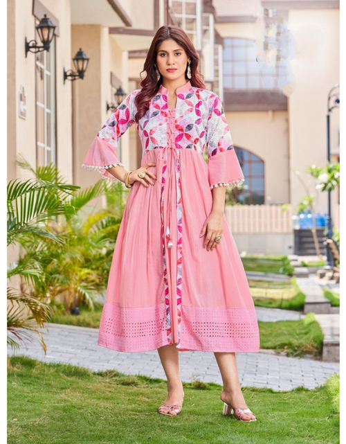 Load image into Gallery viewer, Pink Party wear Women Long Designer Gown mahezon
