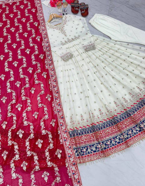 Load image into Gallery viewer, Party Wear Designer Embroidery Sequin Women Gown Dupatta Suit mahezon
