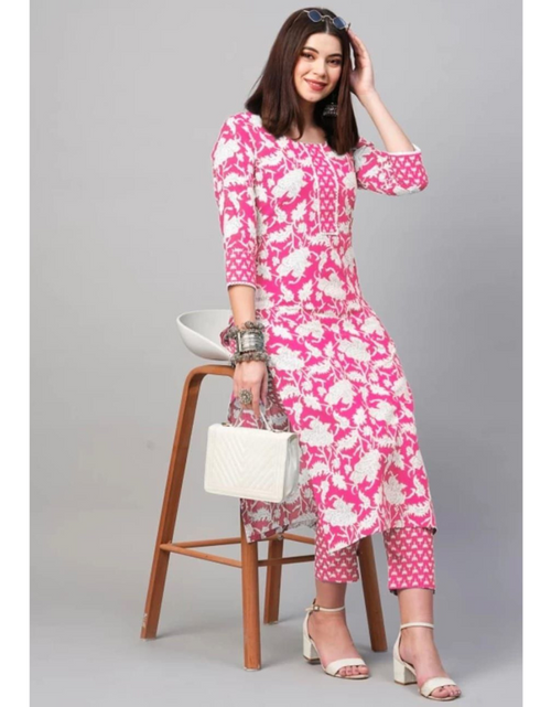Load image into Gallery viewer, Pure Cotton Kurti set for Women mahezon

