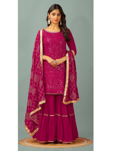 Load image into Gallery viewer, Sharara Plazo Suit for Women&#39;s and Girls mahezon
