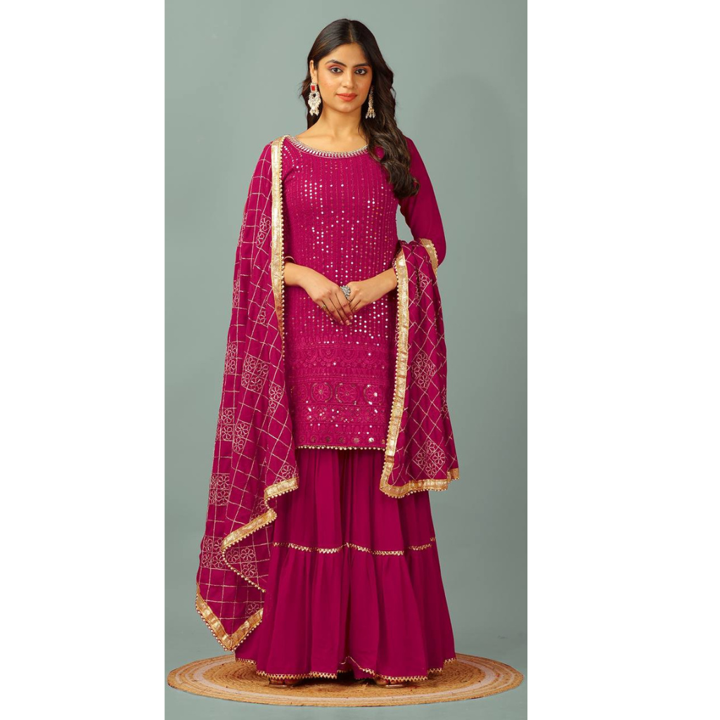 Sharara Plazo Suit for Women's and Girls mahezon