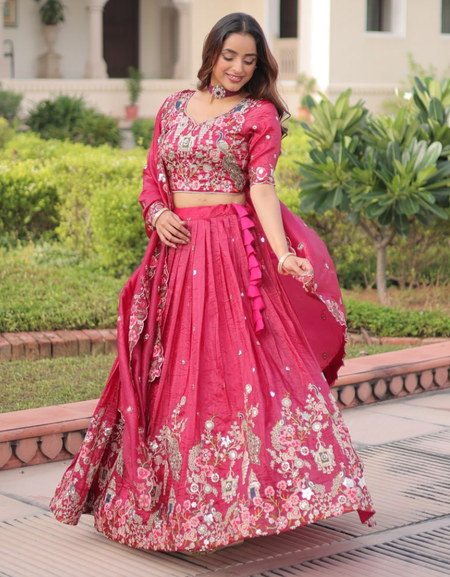 Wedding Embroidery Women Lehenga Blouse Dupatta mahezon