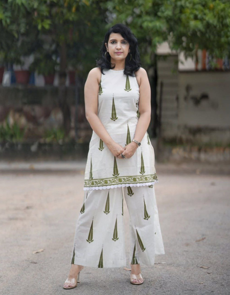 Premium Linen Cotton Designer Women Co-Ord Set mahezon