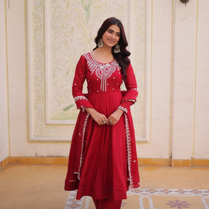 Premium Ready Made Designer Women Gown Pant with Dupatta Suit mahezon