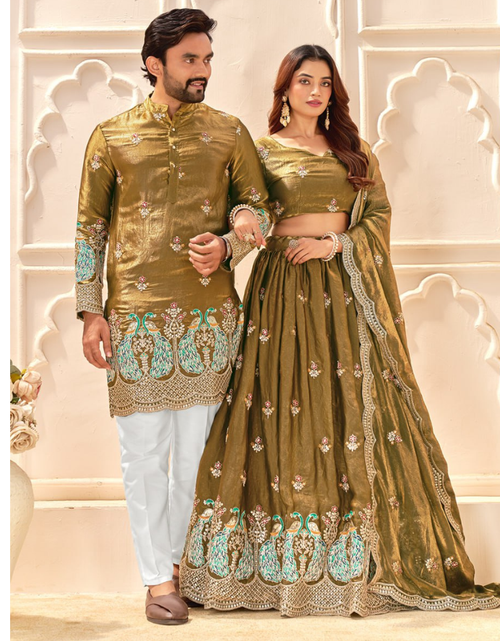 Load image into Gallery viewer, Premium Wedding Wear Embroidery Couple Wear Same Matching Outfits Set Mahezon
