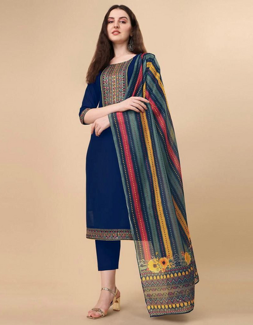 Load image into Gallery viewer, Rayon Embroidery Sequence Party wear Women&#39;s Kurta Suit mahezon
