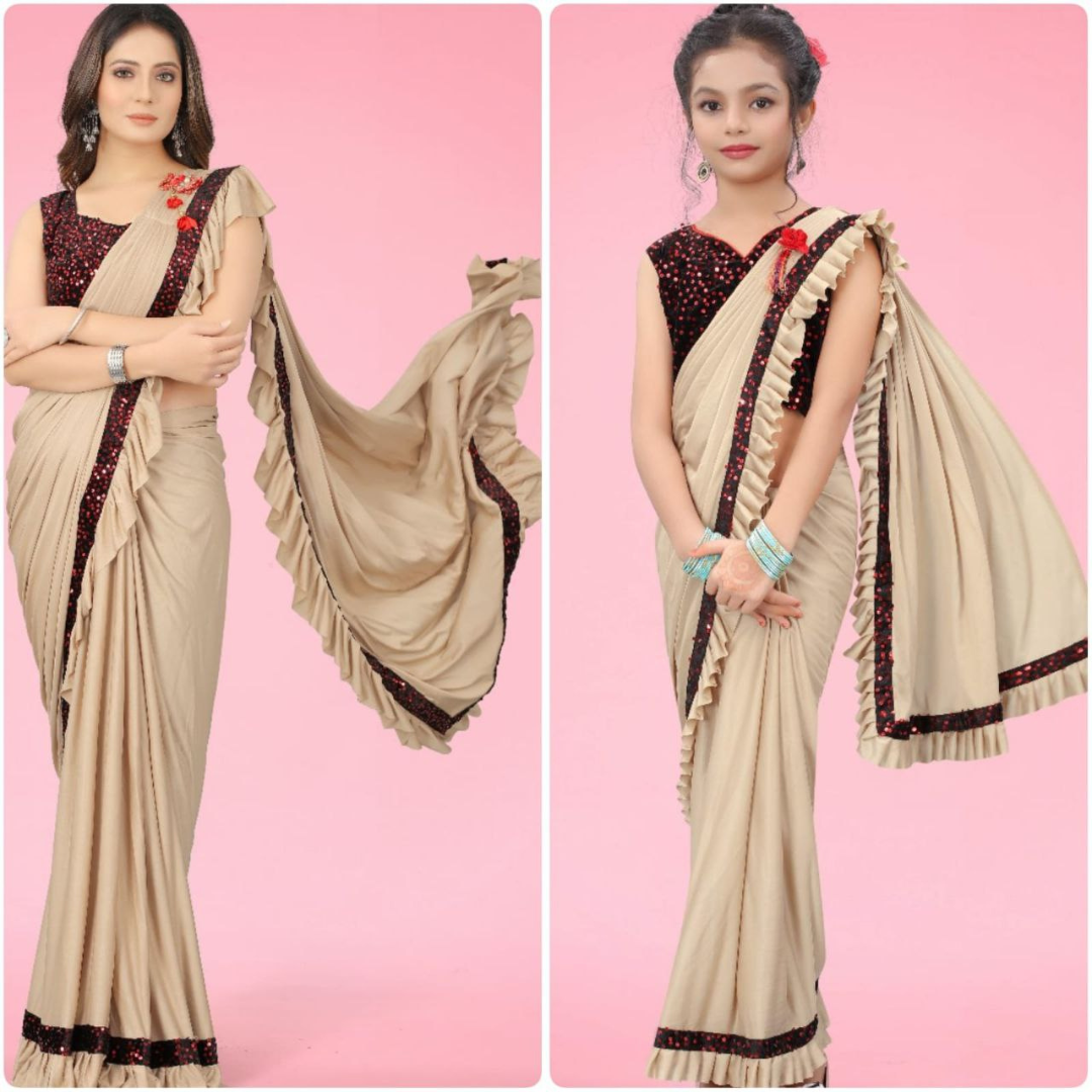 Ready to Wear Mother and Daughter Same Matching Saree Party Wear mahezon