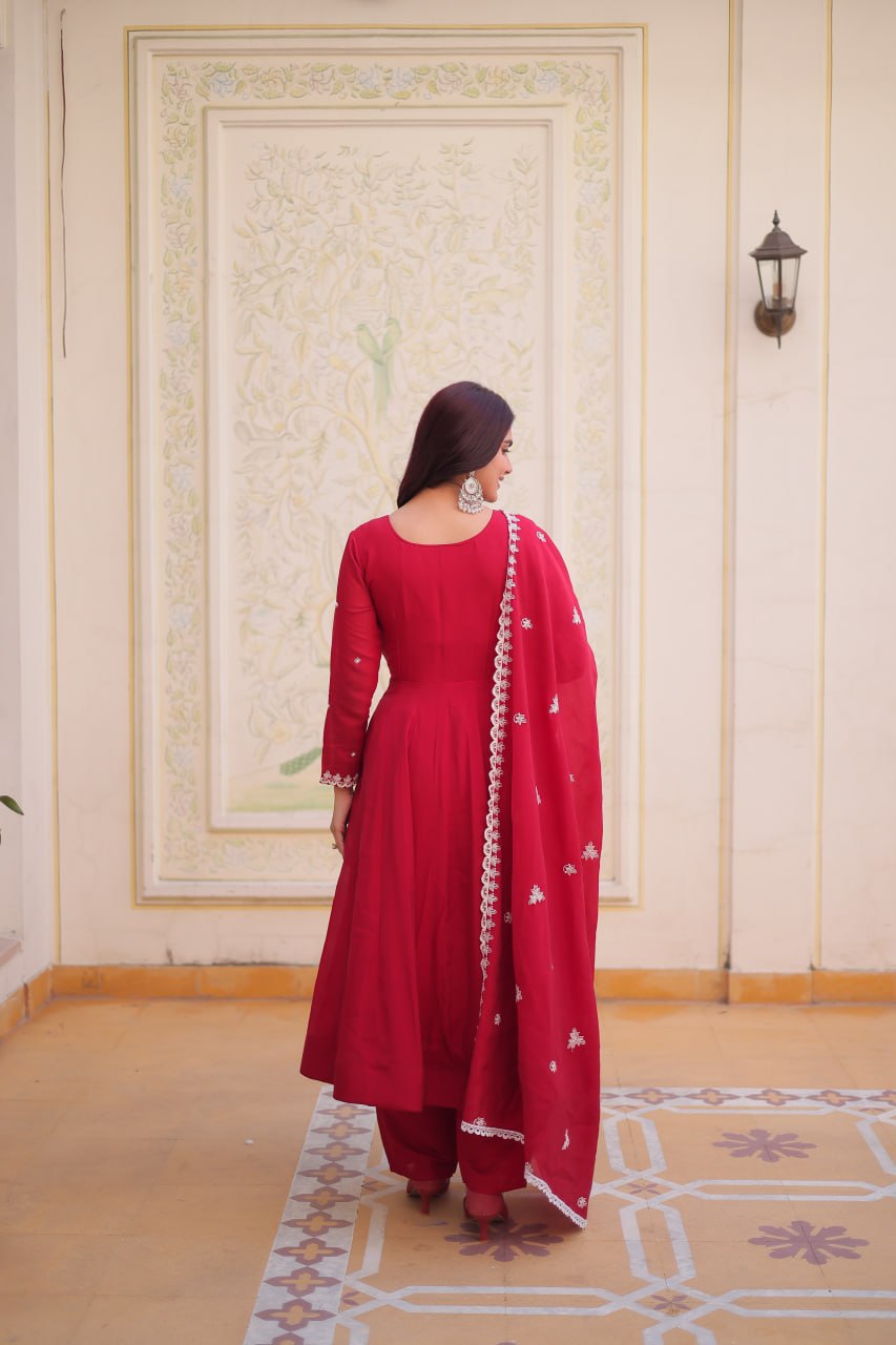 Premium Ready Made Designer Women Gown Pant with Dupatta Suit mahezon