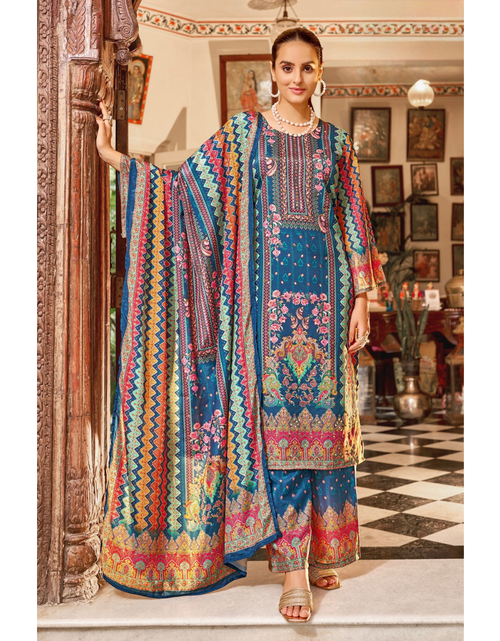 Load image into Gallery viewer, Readymade Festive Women’s Top Palazzo Suit Banwery
