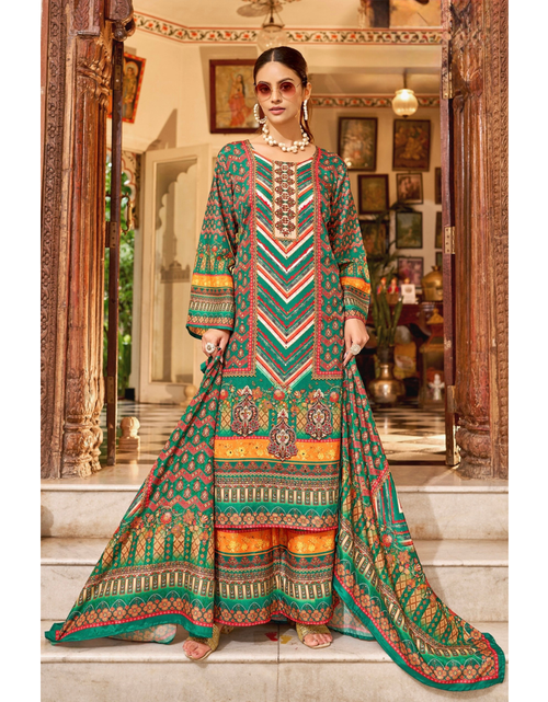 Load image into Gallery viewer, Readymade Festive Women’s Top Palazzo Suit Banwery
