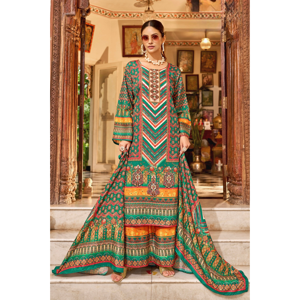 Readymade Festive Women’s Top Palazzo Suit Banwery