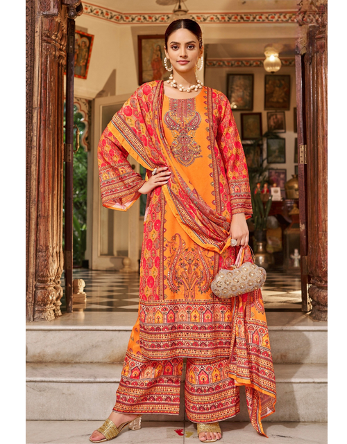 Load image into Gallery viewer, Readymade Festive Women’s Top Palazzo Suit Banwery
