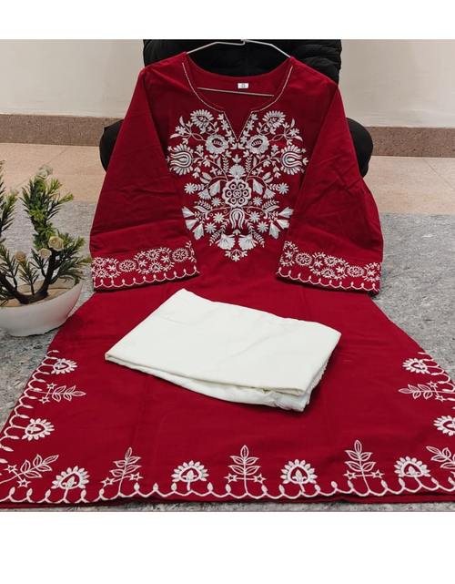 Load image into Gallery viewer, Comfortable Embroidery Cotton Women Co-Ord sets mahezon
