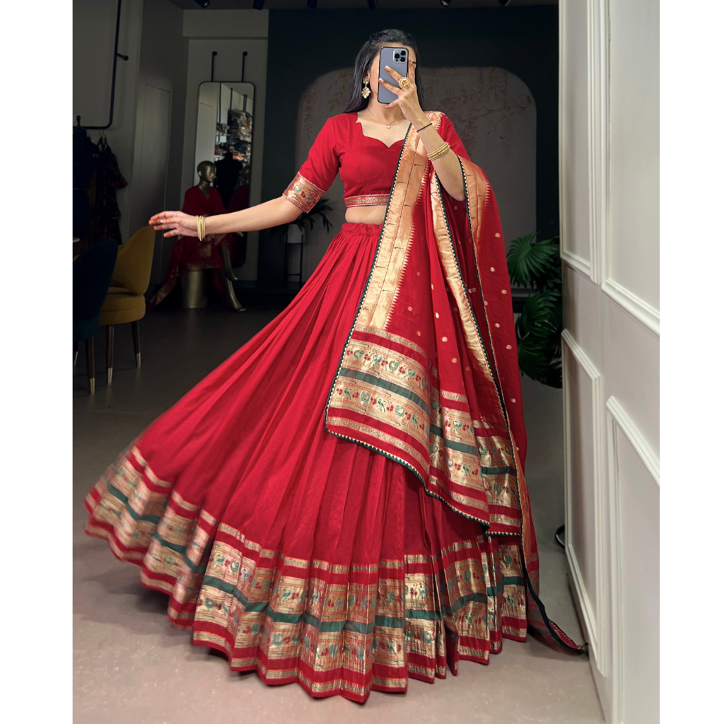 Festive Paithani Women’s Lehenga Blouse Dupatta mahezon