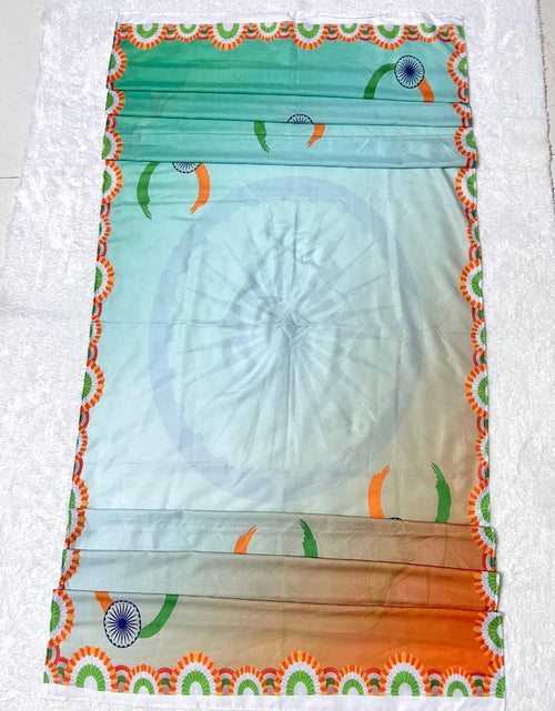 Load image into Gallery viewer, Republic Day Indian Women White Kurta with Tiranga Dupatta
