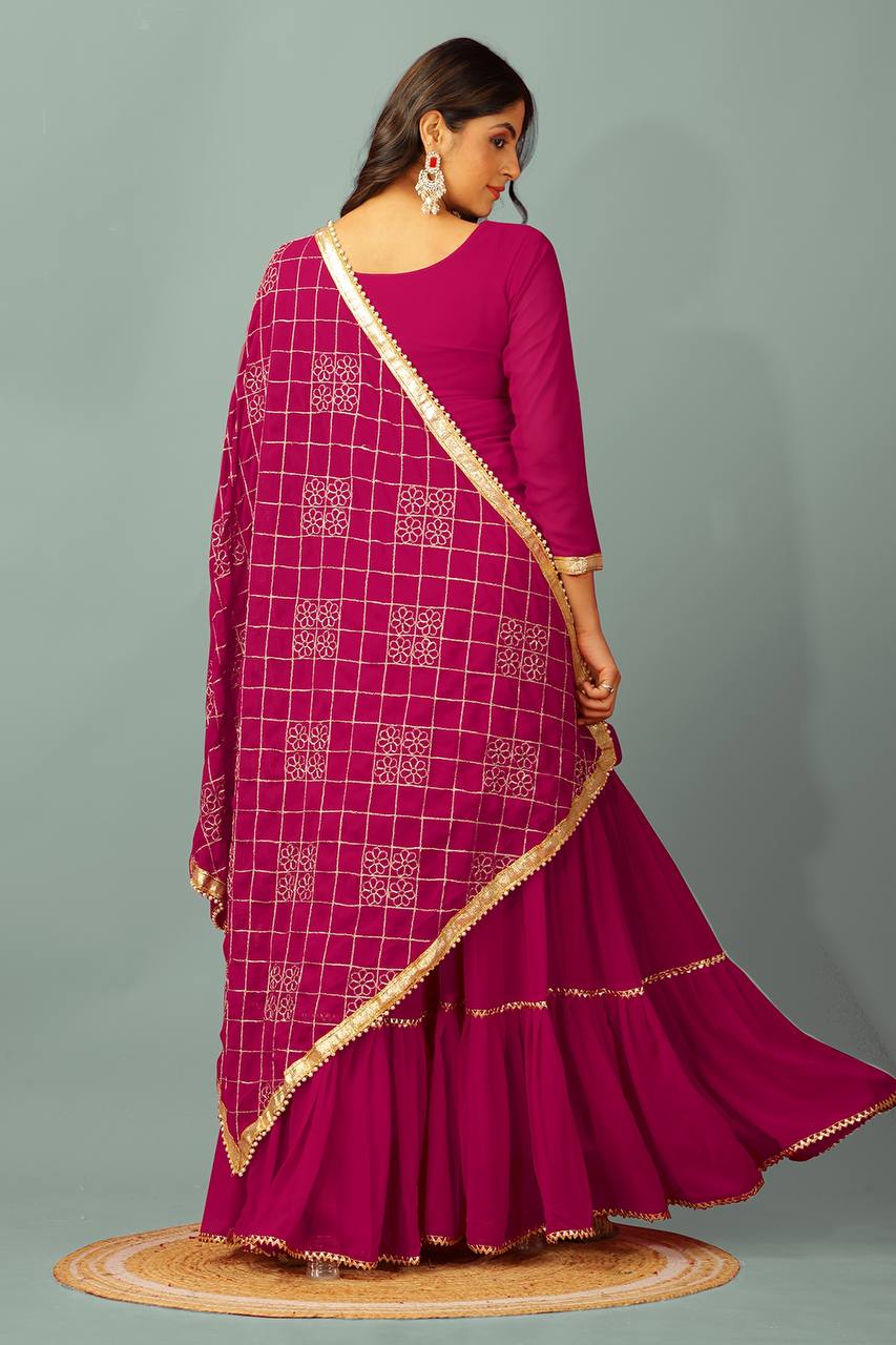 Sharara Plazo Suit for Women's and Girls mahezon