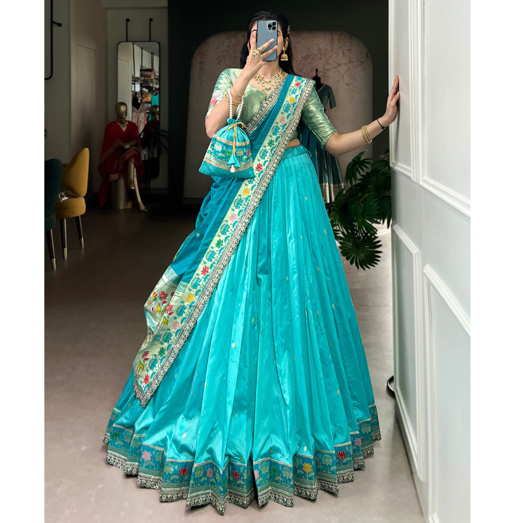 Paithani Women’s Lehenga Blouse Dupatta mahezon